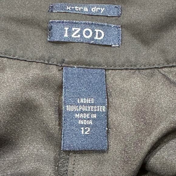 Izod Women Golf Tennis Skort Skirt 12 Pink Black Embroidered Extra Dry Active - Picture 7 of 7